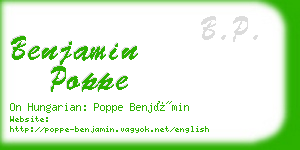 benjamin poppe business card